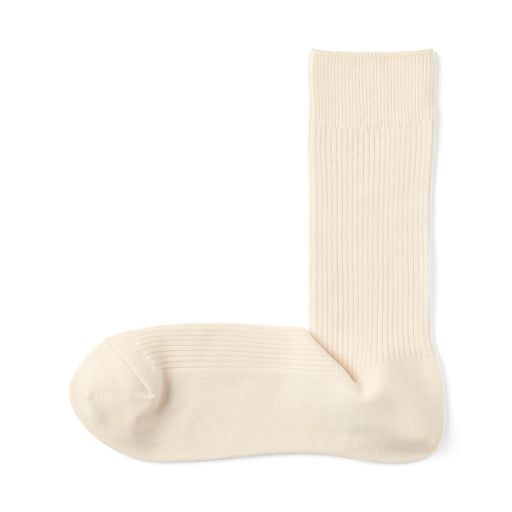 Right Angle Ribbed Socks Natural MUJI