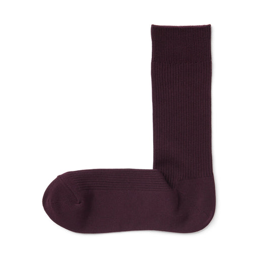 Right Angle Ribbed Socks Chocolate Brown MUJI