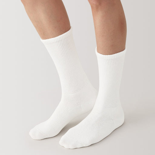 Right Angle Loose Top Pile Socks Off White MUJI