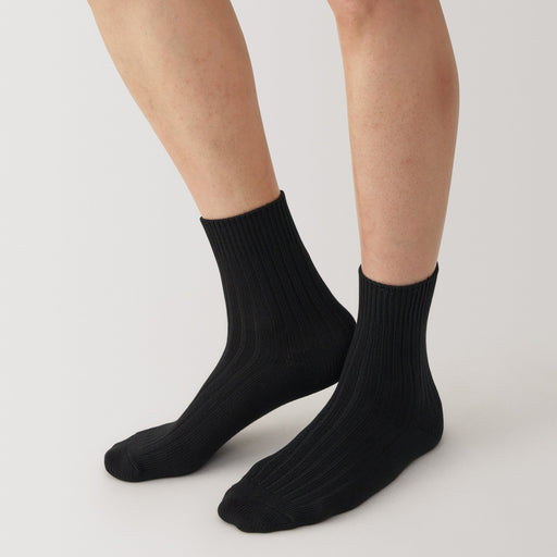 Right Angle Ribbed Thick Short Socks MUJI
