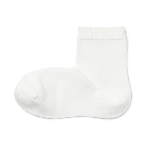 Right Angle Loose Top Short Socks Off White MUJI
