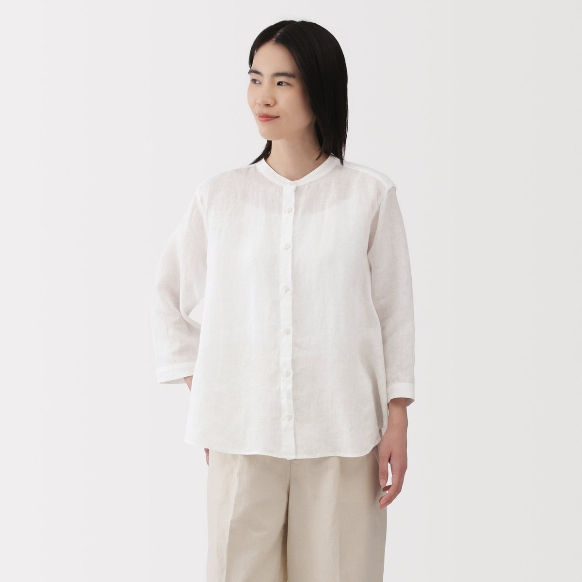 Women's Linen 3/4 Sleeve Blouse