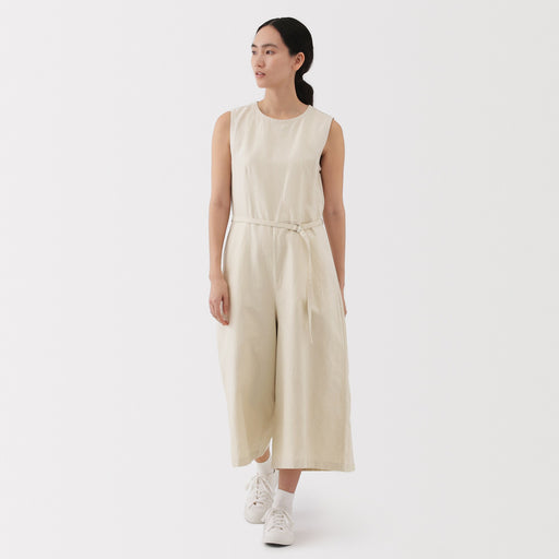 Women's Hemp Blend Twill Jumpsuit MUJI