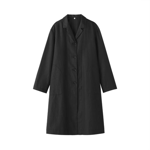 Women's Hemp Cotton Coat Black MUJI