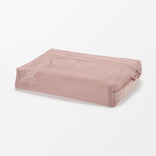 Gusset Mesh Case - Large Pink MUJI