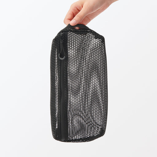 Gusset Mesh Case - Medium Black MUJI