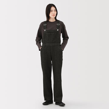 Kapok Blend Denim Overalls MUJI