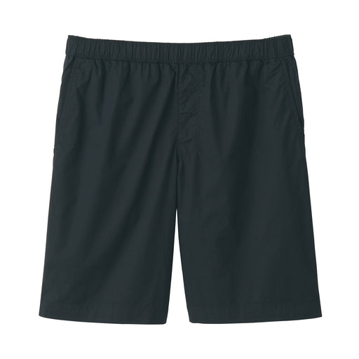 Men's Washed Broadcloth Easy Shorts Black MUJI