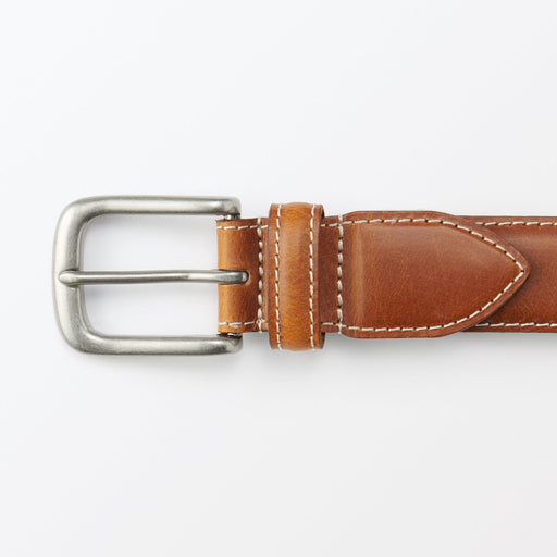 Tanned Leather Adjustable Belt Brown MUJI
