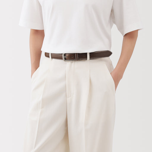 Tanned Leather Adjustable Belt MUJI