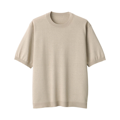 Men's Hemp Blend Crewneck Sweater Beige MUJI