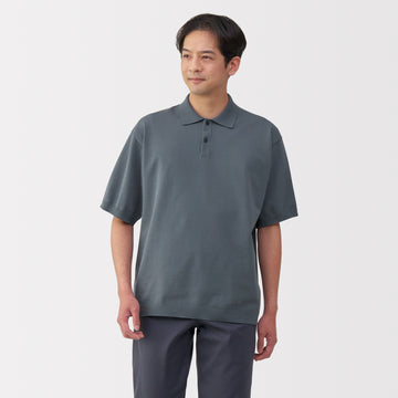 Men's Quick Dry Crew Neck Short Sleeve Knit Polo Shirt MUJI