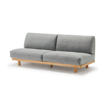 [HD] Spacious Armless Sofa Gray 2 Seater MUJI