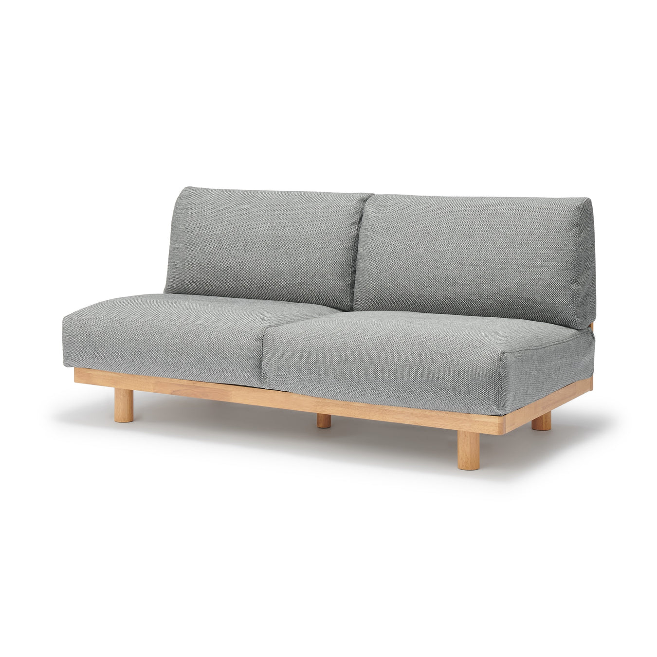 [HD] Spacious Armless Sofa Gray 3 Seater MUJI
