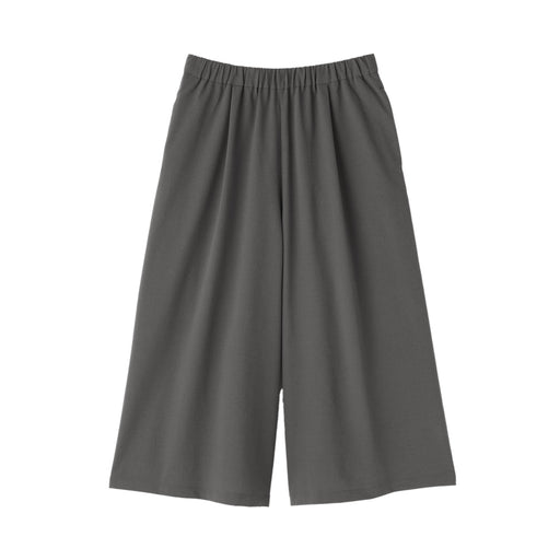 Women's Breathable Seersucker Easy Cropped Pants Dark Gray MUJI