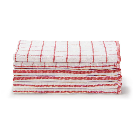 Indian Cotton Kitchen Cloths - Red (6 Pack) MUJI