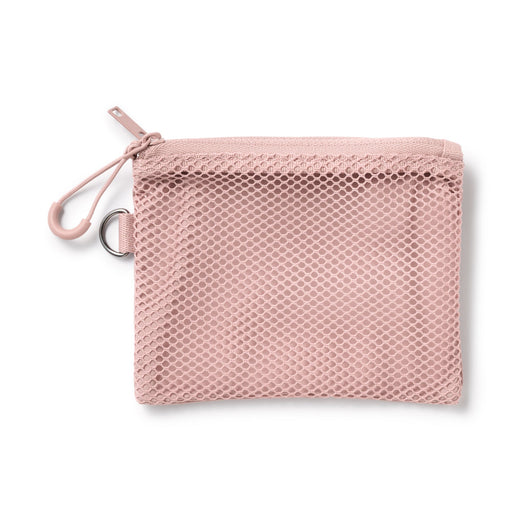 Polyester Two Zipper Case - Small Pink MUJI