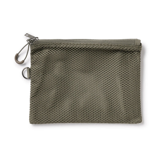 Polyester Two Zipper Case - Medium Khaki MUJI
