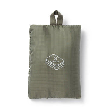 Polyester Gusset Case Double - Small Khaki MUJI
