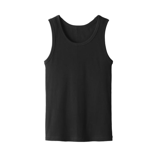 Women's Stretch Ribbed Tank Top Black MUJI