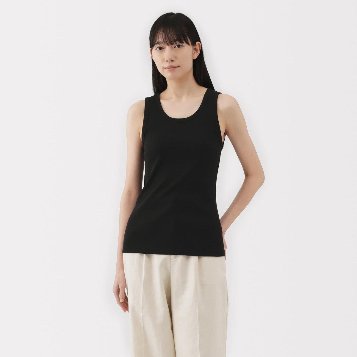 Women's Stretch Ribbed Tank Top