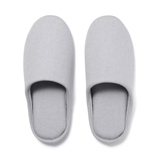 Cotton Plain Weave Insole Slippers Blue MUJI
