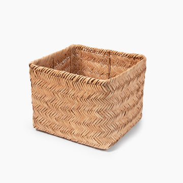 Rattan Rectangular Basket - Small (W14.2 x D13 x H11") MUJI