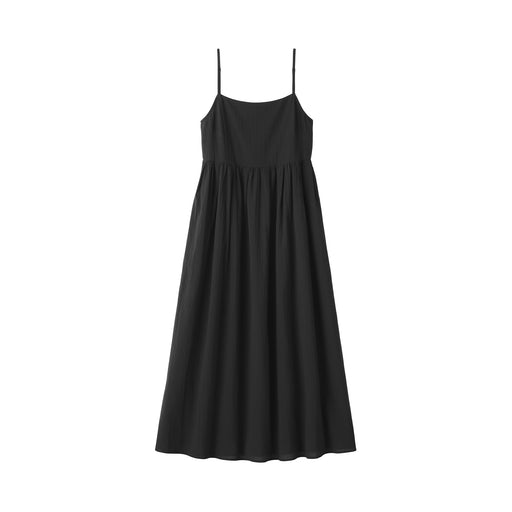 Women's High Twist Veil Camisole Dress Black MUJI