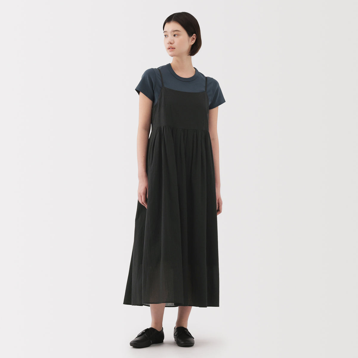 Women's High Twisted Veil Camisole Dress | Summer Outfits | MUJI USA