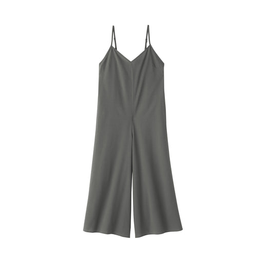 Women's Breathable Seersucker Overalls Dark Gray MUJI