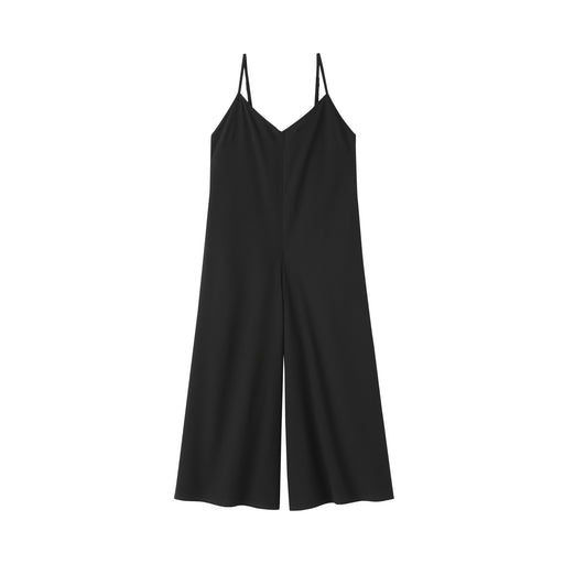 Women's Breathable Seersucker Overalls Black MUJI