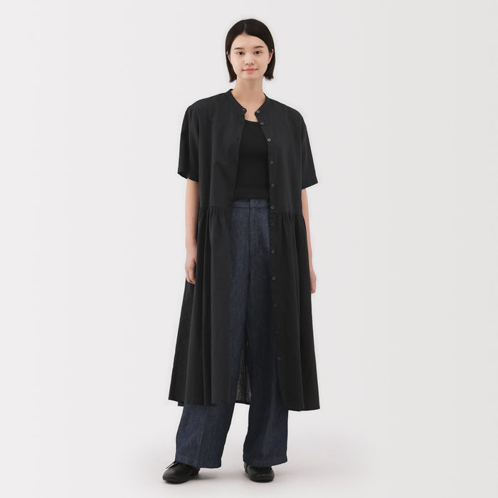 muji cotton dress High-Twist Cotton Sheer Dress