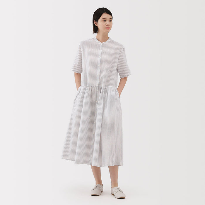 muji dress Linen Shirt and comfortable material that is highly breathable and resists clinging to the skin. Kapok Blend Twill Cami Dress