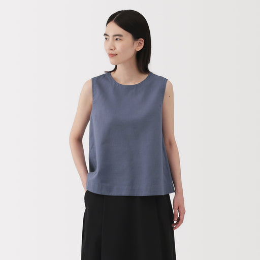 Women's Hemp Cotton Sleeveless Blouse MUJI