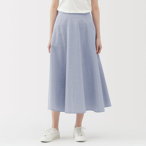 Women's Cool Touch Striped Flared Skirt MUJI