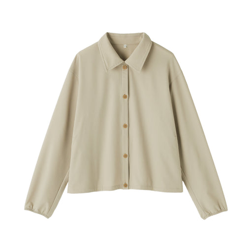 Women's Breathable Seersucker Shirt Jacket Beige MUJI