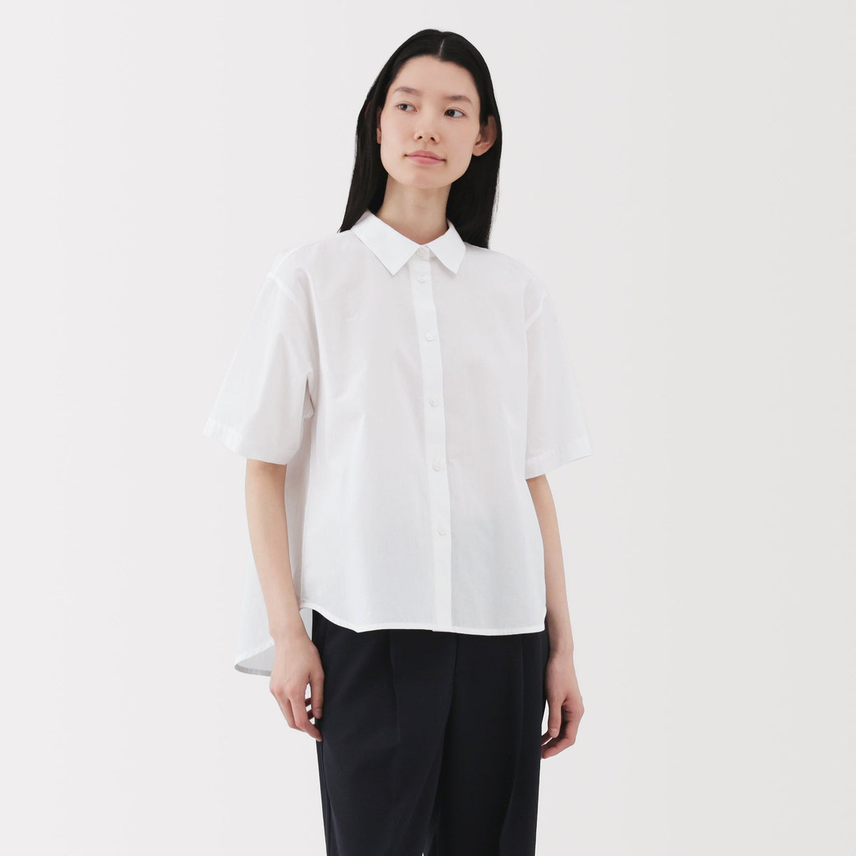 Women's Cool Touch Regular Collar Short Sleeve Shirt