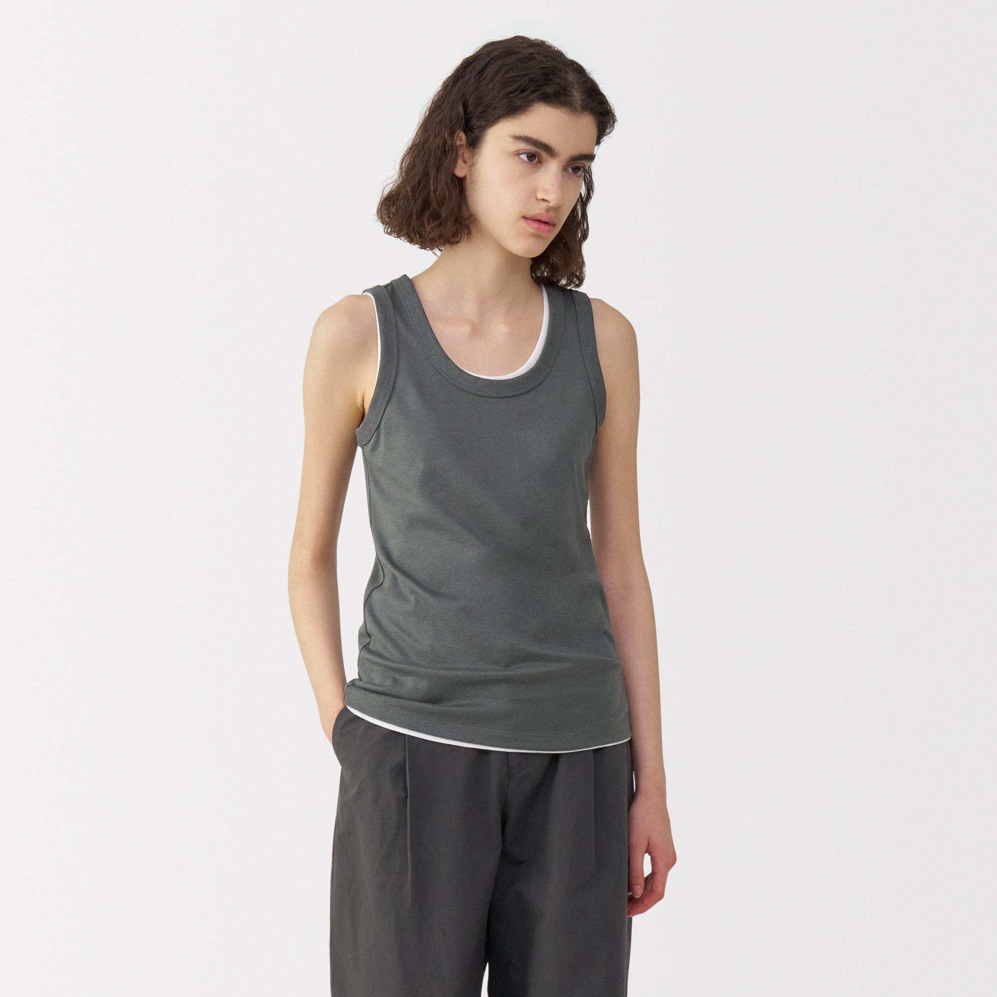 Labo Women's Linen Blend Tank Top | Cotton Tops | MUJI USA