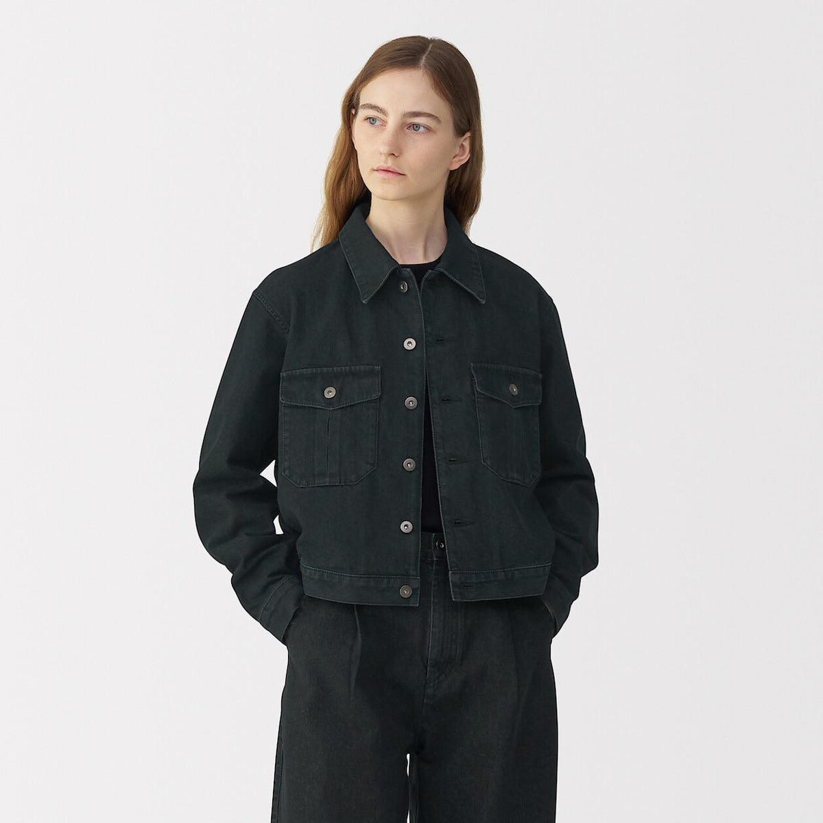 Labo Women's Washi Blend Denim Trucker Jacket