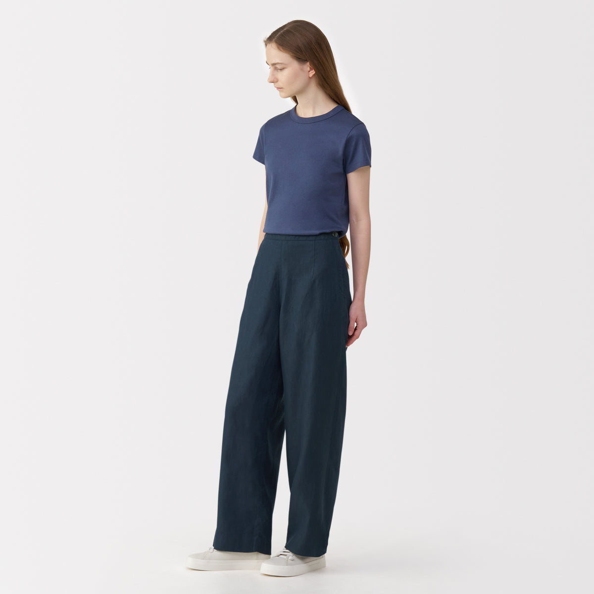 Labo Women's Heavyweight Linen Wide Pants | Hemp Pants | MUJI USA