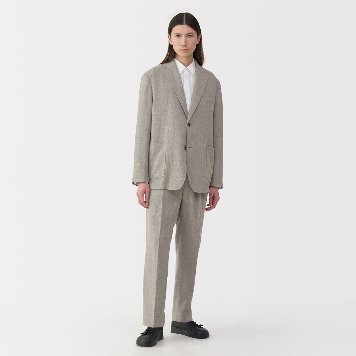 Labo Men's Linen Blend Wool Straight Pants