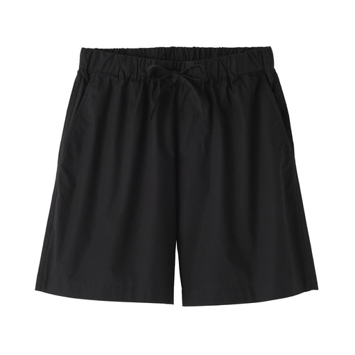Women's Washed Broadcloth Shorts Black MUJI