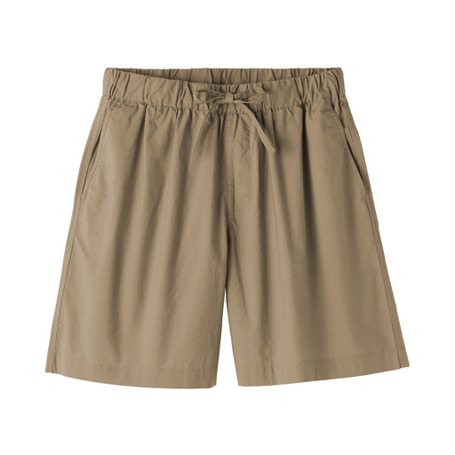 Women's Washed Broadcloth Shorts Beige MUJI