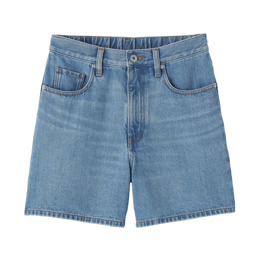 Women's Kapok Blend Denim Shorts Light Blue MUJI