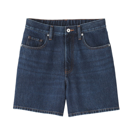 Women's Kapok Blend Denim Shorts Blue MUJI