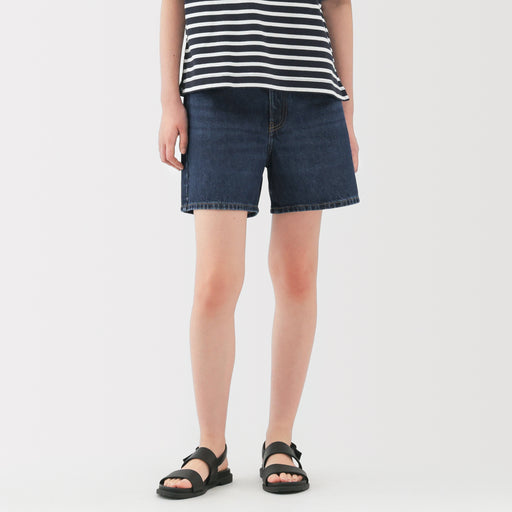 Women's Kapok Blend Denim Shorts MUJI