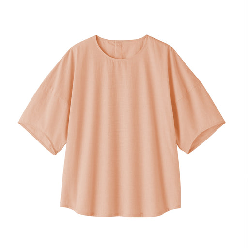 Women's Cool Touch Blouse Light Orange Stripe MUJI
