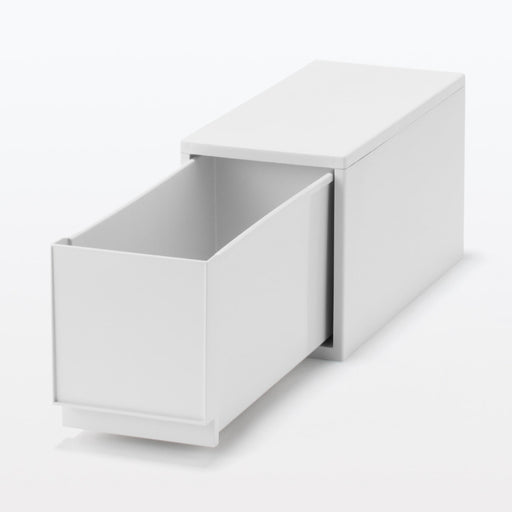 Polypropylene Drawer White Gray MUJI