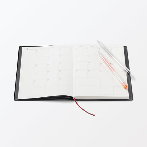 B6 Monthly/Weekly Planner From Dec. 2025 Dark Gray MUJI