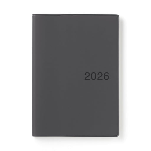 B6 Monthly/Weekly Planner From Dec. 2025 Dark Gray MUJI